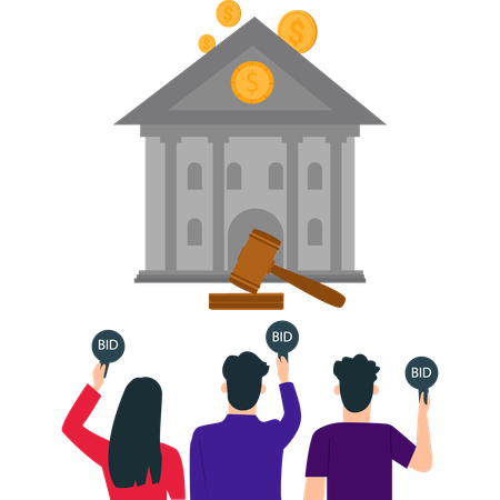 Bank auctions  Illustration