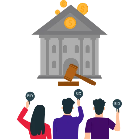 Bank auctions  Illustration