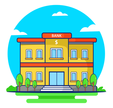 Bank Building  Illustration