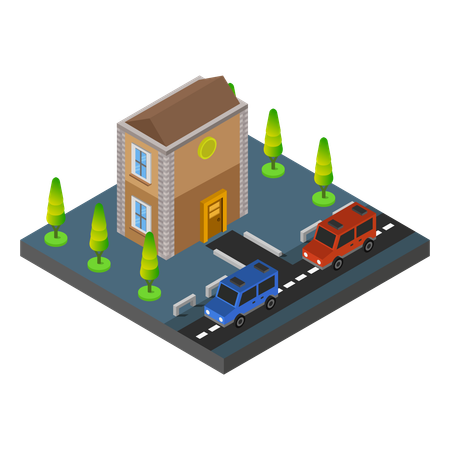 銀行ビル  イラスト