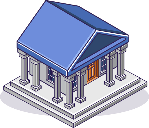 Bank building  Illustration