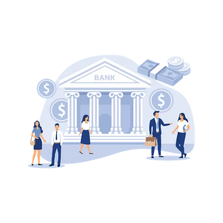 Bank building Illustration