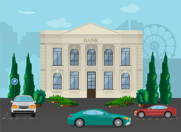 Bank building  Illustration