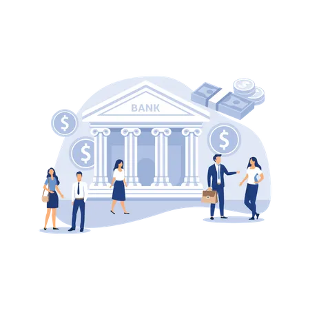 Bank building  Illustration