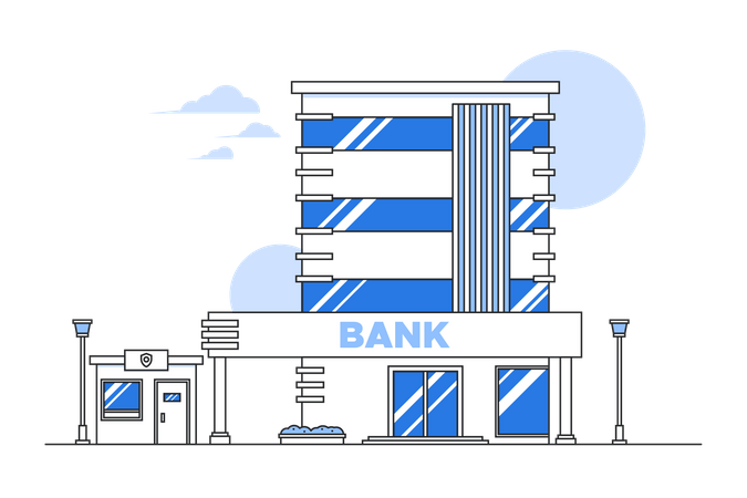 Bank Building  Illustration