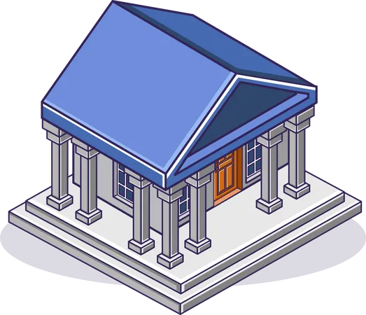 Bank building  Illustration