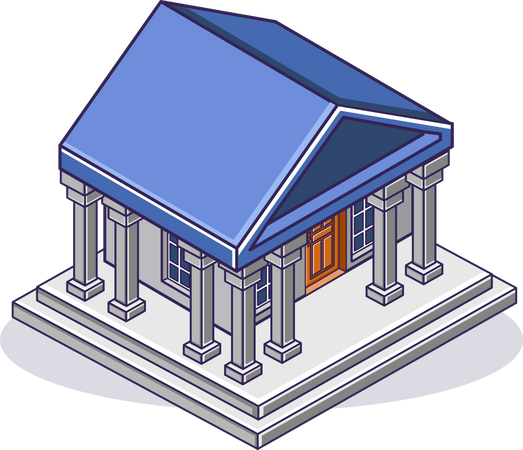 Bank building  Illustration