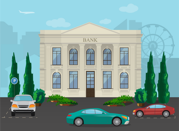Bank building  Illustration