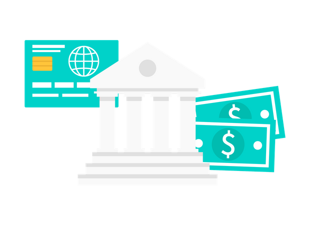 Bank building  Illustration