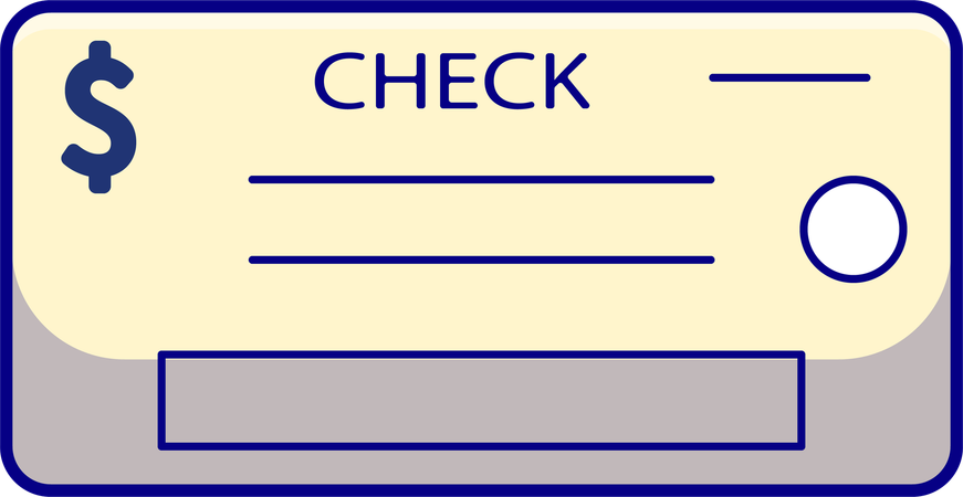 Bank Check Paper  Illustration