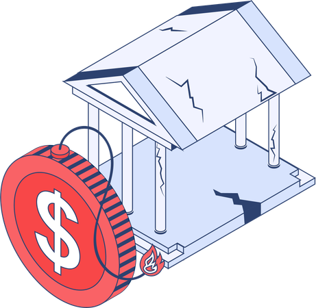 Bank crisis  Illustration