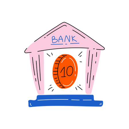 Bank Deposit  Illustration