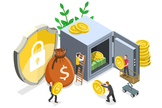 Bank Deposit  Illustration