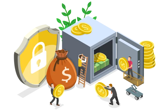 Bank Deposit  Illustration