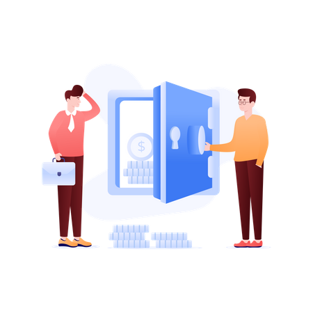 Bank Deposit  Illustration