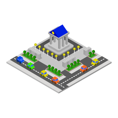Bank estate  Illustration