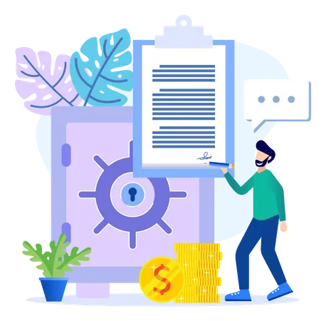 Bank fixed deposit form  Illustration