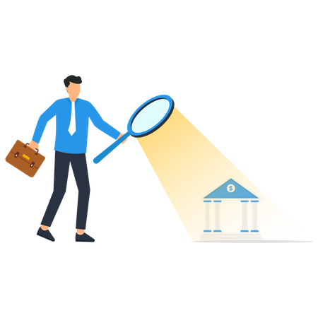 Bank inspection  Illustration