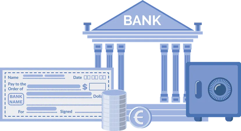 Bank institution  Illustration