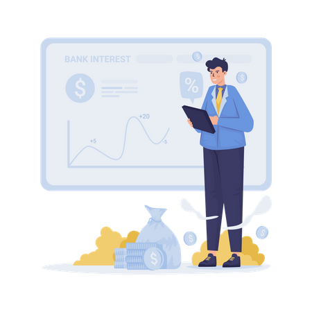 Bank interest rates  Illustration