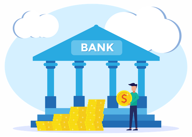 Bank investment Illustration