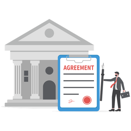 Bank loan agreement  Illustration