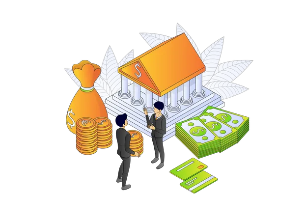 Bank loan service  Illustration