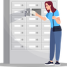 illustrations of customer locker