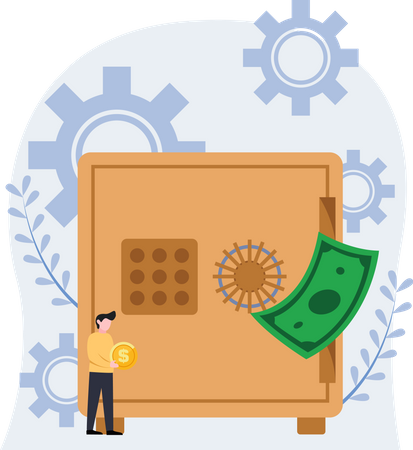 Bank locker  Illustration