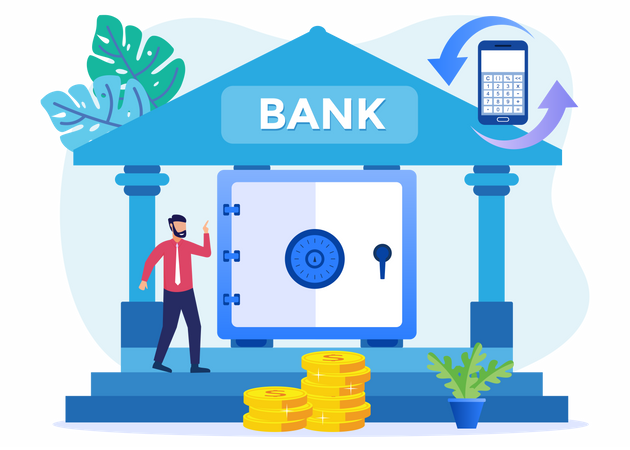 Bank locker  Illustration