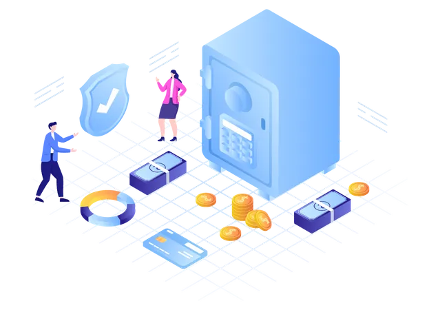 Bank Locker  Illustration