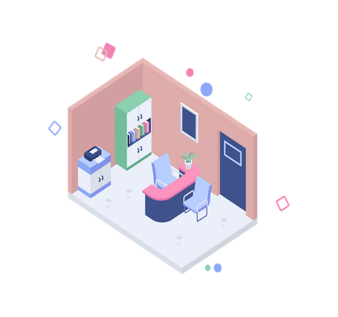 Bank manager office  Illustration