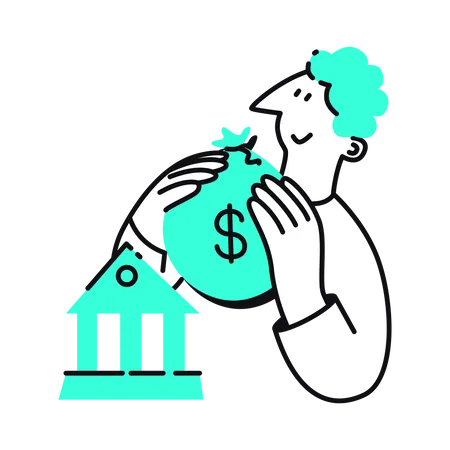 Bank Money Illustration