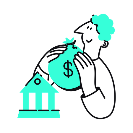 Bank Money  Illustration