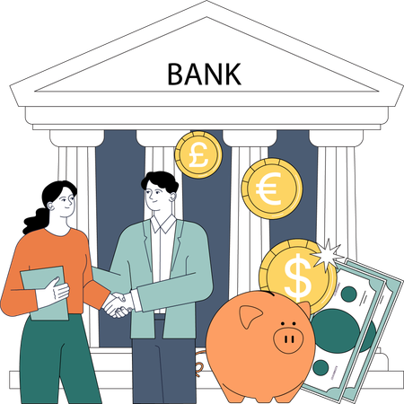 Bank money withdrawal  Illustration