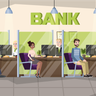 bank office interior illustration free download
