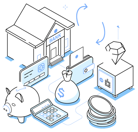 Bank operations  Illustration