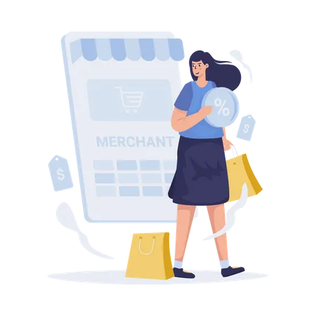 Bank partner merchant promotion  Illustration