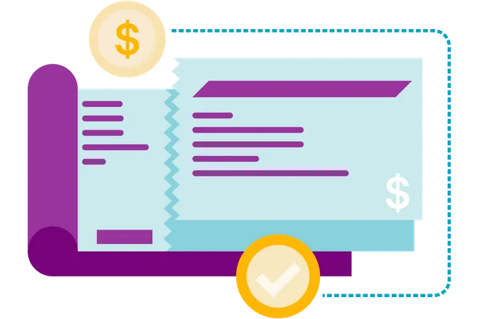 Bank Payment Receipt  Illustration