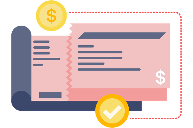 Bank Payment Receipt  Illustration