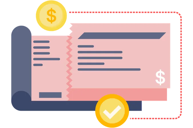 Bank Payment Receipt  Illustration