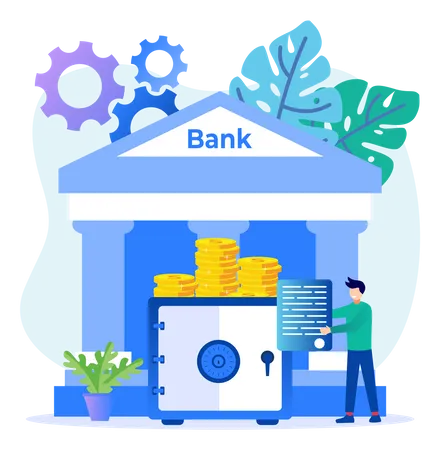 Bank Safe Illustration