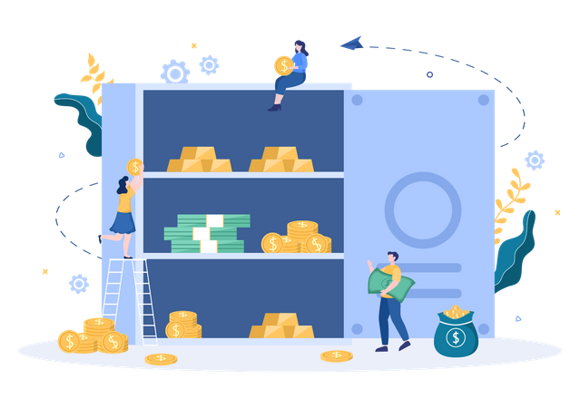 Bank Safe Box  Illustration