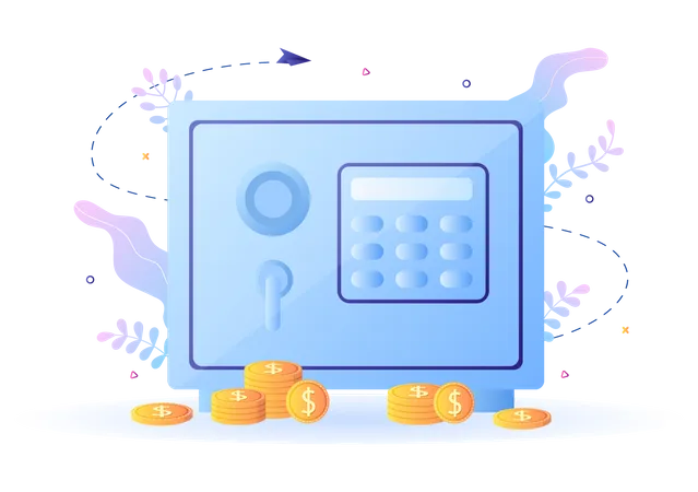 Bank Safe Box  Illustration