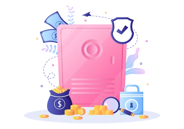 Bank Safe  Illustration