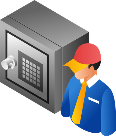 Bank safe  Illustration