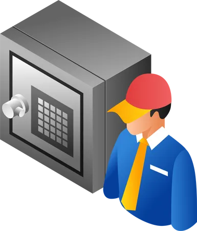 Bank safe  Illustration