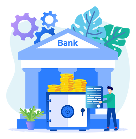 Bank Safe  Illustration