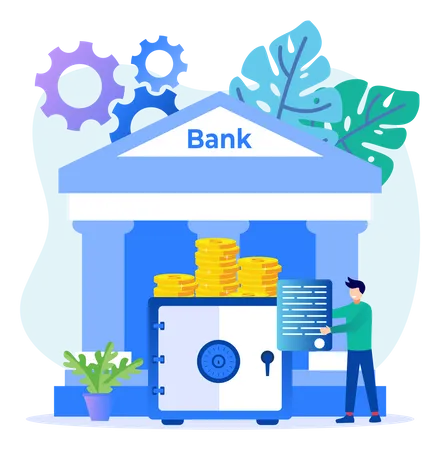 Bank Safe  Illustration