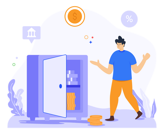 Bank Safe  Illustration